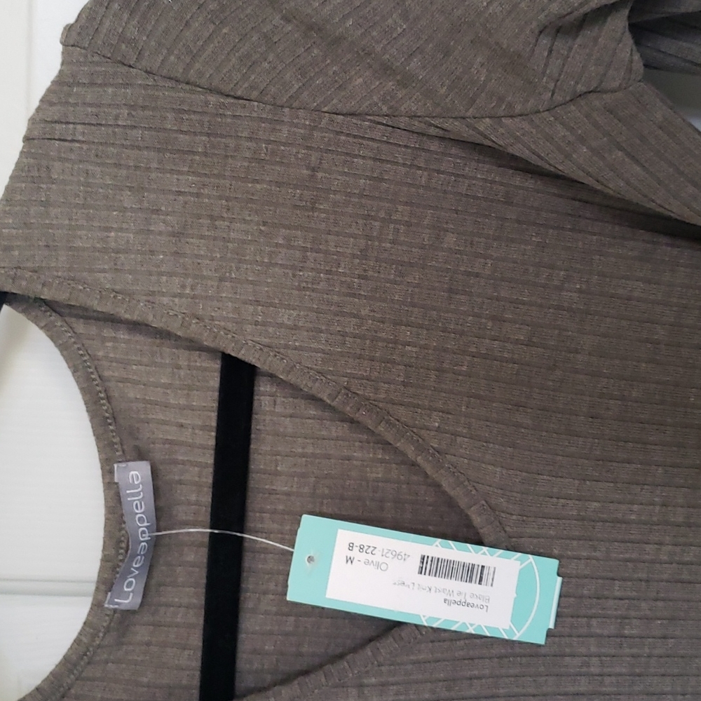 Olive Sweater Dress Medium Fall Photos - Picture 2 of 3